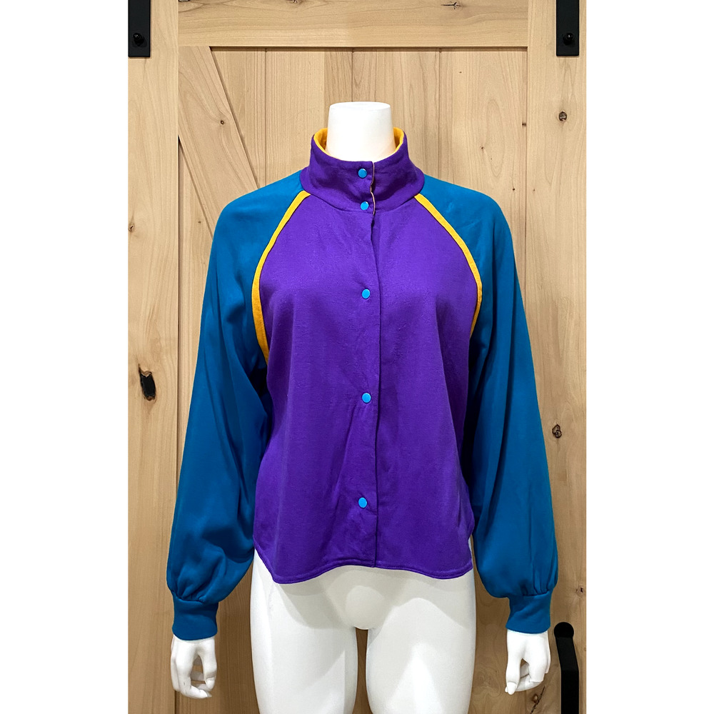 Color Block Sweatshirt Jacket Vintage